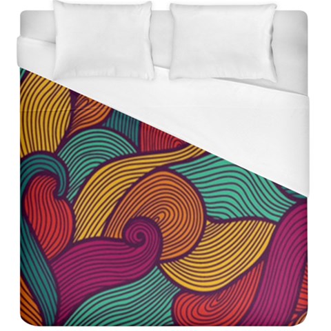 Swirly, Abstract, Multi Colored, Pattern, Duvet Cover (King Size) from ArtsNow.com