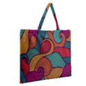 Zipper Large Tote Bag 