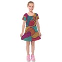 Kids  Short Sleeve Velvet Dress 