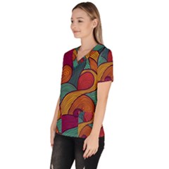 Women s V-Neck Scrub Top 