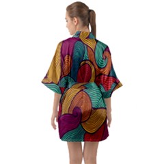 Half Sleeve Satin Kimono  