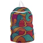 Swirly, Abstract, Multi Colored, Pattern, Foldable Lightweight Backpack