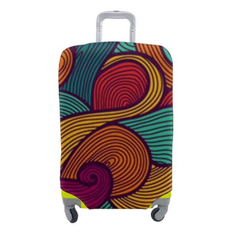 Swirly, Abstract, Multi Colored, Pattern, Luggage Cover (Small) from ArtsNow.com