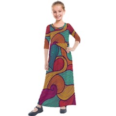 Kids  Quarter Sleeve Maxi Dress 