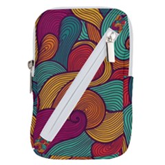 Swirly, Abstract, Multi Colored, Pattern, Belt Pouch Bag (Small) from ArtsNow.com