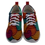 Swirly, Abstract, Multi Colored, Pattern, Women Athletic Shoes