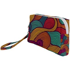 Swirly, Abstract, Multi Colored, Pattern, Wristlet Pouch Bag (Small) from ArtsNow.com