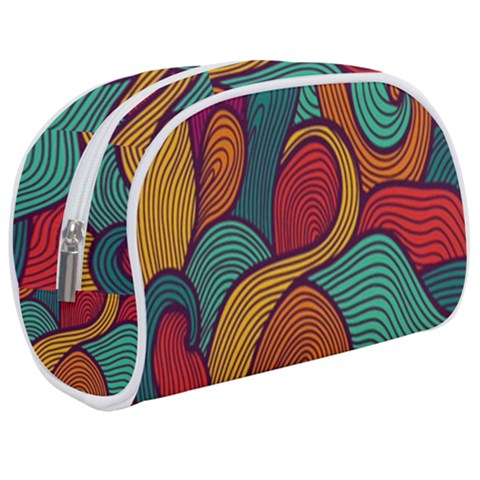 Swirly, Abstract, Multi Colored, Pattern, Make Up Case (Medium) from ArtsNow.com