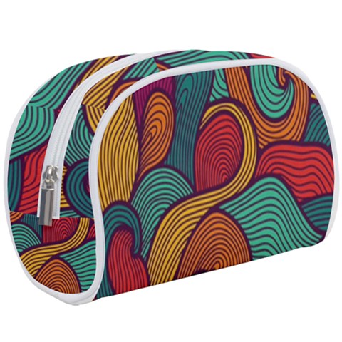 Swirly, Abstract, Multi Colored, Pattern, Make Up Case (Large) from ArtsNow.com