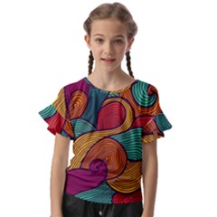 Kids  Cut Out Flutter Sleeves 