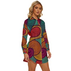 Womens Long Sleeve Shirt Dress 