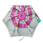 Two Snowmen, Mini Folding Umbrellas