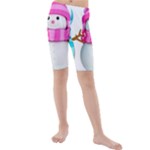 Two Snowmen, Kids  Mid Length Swim Shorts