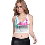 Two Snowmen, Racer Back Crop Top