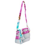 Two Snowmen, Shoulder Bag with Back Zipper