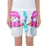 Two Snowmen, Women s Basketball Shorts