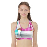 Two Snowmen, Sports Bra with Border