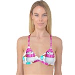 Two Snowmen, Reversible Tri Bikini Top