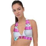 Two Snowmen, Halter Plunge Bikini Top