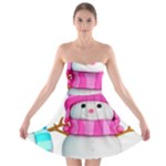 Two Snowmen, Strapless Bra Top Dress