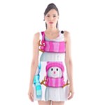 Two Snowmen, Scoop Neck Skater Dress