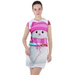 Two Snowmen, Drawstring Hooded Dress