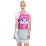 Two Snowmen, Cap Sleeve Bodycon Dress