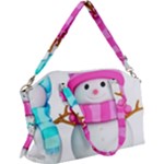 Two Snowmen, Canvas Crossbody Bag