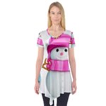 Two Snowmen, Short Sleeve Tunic 