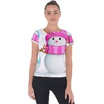 Two Snowmen, Short Sleeve Sports Top 