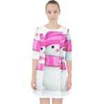 Two Snowmen, Quarter Sleeve Pocket Dress