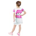 Kids  Short Sleeve Velvet Dress 