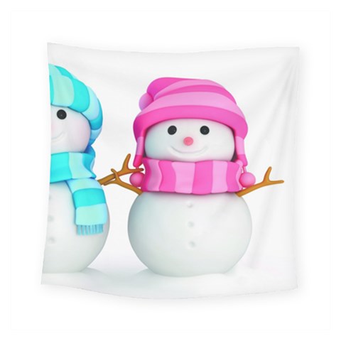 Two Snowmen, Square Tapestry (Small) from ArtsNow.com