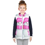 Two Snowmen, Kids  Hooded Puffer Vest