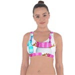 Two Snowmen, Cross String Back Sports Bra