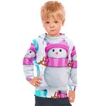 Two Snowmen, Kids  Hooded Pullover