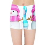 Two Snowmen, Kids  Sports Shorts