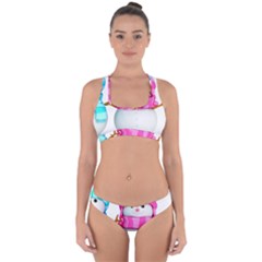 Two Snowmen, Cross Back Hipster Bikini Set from ArtsNow.com