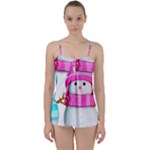 Two Snowmen, Babydoll Tankini Top