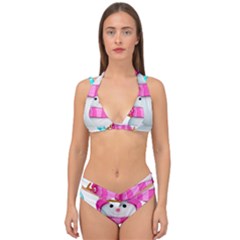 Double Strap Halter Bikini Set 