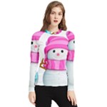 Two Snowmen, Women s Long Sleeve Rash Guard