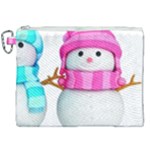 Two Snowmen, Canvas Cosmetic Bag (XXL)