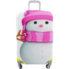 Two Snowmen, Luggage Cover (Large) from ArtsNow.com