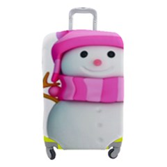 Two Snowmen, Luggage Cover (Small) from ArtsNow.com