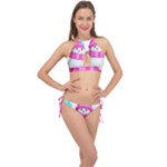 Two Snowmen, Cross Front Halter Bikini Set