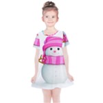 Two Snowmen, Kids  Simple Cotton Dress