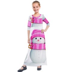 Kids  Quarter Sleeve Maxi Dress 