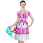 Two Snowmen, Cap Sleeve Midi Dress