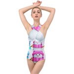 Two Snowmen, Cross Front Low Back Swimsuit