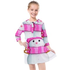 Kids  Quarter Sleeve Shirt Dress 